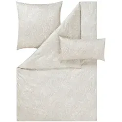 ESTELLA Bettwäsche Nathan 135 x 200 cm Satin Beige in beige von ESTELLA