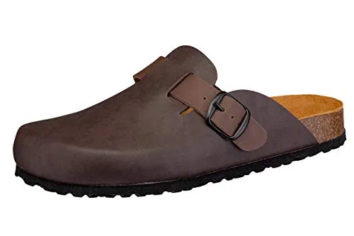 Lico Bioline Clog Herren Pantoletten, Braun, 36 - Bequeme Hausschuhe für Herren, ideal für Zuhause. Die Lico Bioline Clogs bieten optimalen Tragekomfort und sind leicht zu reinigen.
