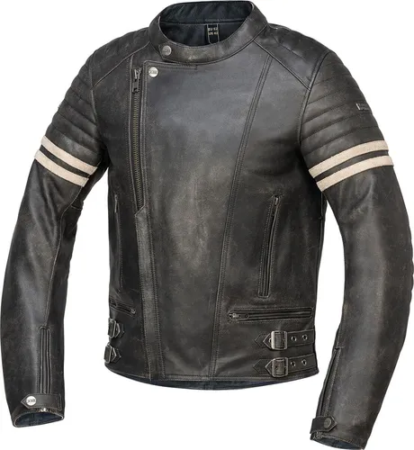 IXS Andy Motorrad Lederjacke, schwarz, Größe 52 für Männer