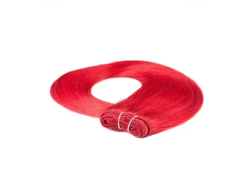 hair2heart Echthaar-Extension Glatte Echthaartresse #0/44 Rot-Intensiv 70cm
