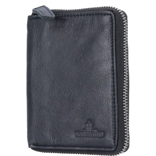 The Skandinavian Brand RFID Wallet Nappa Leather Black - Herren-Geldbörsen mit RFID-Schutz, aus hochwertigem Nappa-Leder für stilvolle Sicherheit und Langlebigkeit.