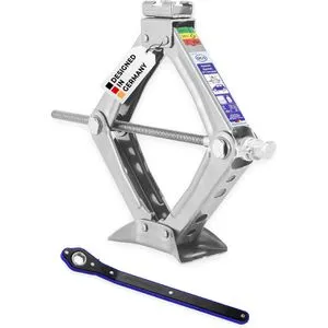 Alca Auto Lift Scherenwagenheber mit Ratsche, 1t - Pannenhilfe und Reifenwechsel - Rad- & Reifenzubehör: Der Alca Scherenwagenheber ist ideal für schnelle Pannenhilfe und ermöglicht müheloses Heben von Fahrzeugen bis 1t.