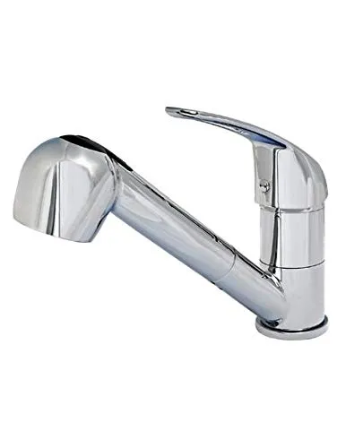 BURGTAL ARILIA | Küchenarmatur - Spültischarmatur | Mischbatterie mit Brausekopf | Niederdruck | Chrom