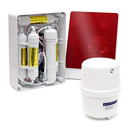 Naturewater 5 Stufen Umkehrosmoseanlage 190 L/Tag - Labor-Wasseraufbereitungsanlage für reines Trinkwasser ohne Chemikalien, mit 5-Stufen-Filter und 190 L Tageskapazität, ideal für Familien und Aquarienbesitzer.