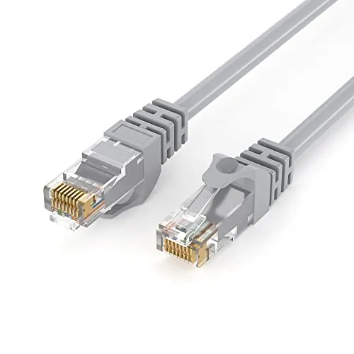 JAMEGA 0,5m CAT.6 Netzwerkkabel (RJ45) Patchkabel Ethernet Lan in grau| 1Gbit/s | 250MHz | kompatibel zu CAT.5 / CAT.5e / CAT.6