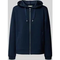 Kapuzensweatjacke TOM TAILOR für Damen, Gr. S, weiß (sky captain) - Funktionsjacke mit dehnbarem Material aus Viskose und Stretch, ideal für Sport und entspannte Stunden. Weich und bequem, mit Kapuze und Eingrifftaschen für praktischen Komfort.