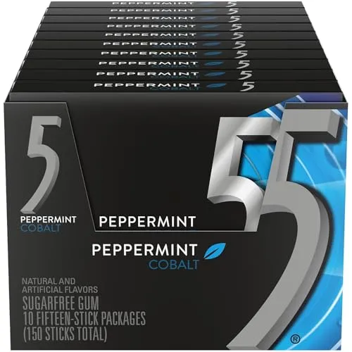 Cobalt Gum, Individually wrapped, 10/CT, Peppermint
