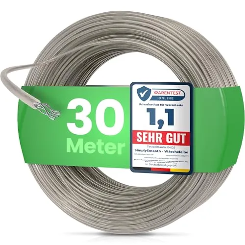 SimplySmooth Wäscheleine 30m in weiß von SimplySmooth