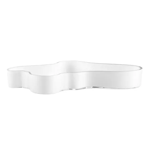 Iittala Schale Aalto 50 x 380 mm Weiß aus Glas in weiß von Iittala