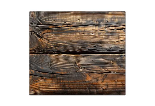 Primedeco Herd-Abdeckplatte Herdabdeckplatte Spritzschutz aus Glas Holztextur Altholz, Glas, (1 tlg)