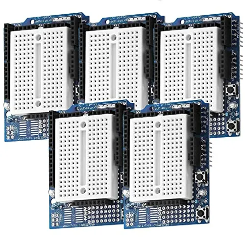 AZDelivery 5 x Prototype Shield Mini Breadboard kompatibel mit Arduino inklusive E-Book!