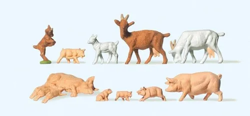 Preiser H0 14162 Ziegen und Schweine Neu & OVP