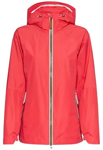 camel active Damen teXXXactive® Funktionsjacke - Rot - Moderne Funktionsjacke aus winddichtem, wasserdichtem Polyester, ideal für Outdoor-Aktivitäten. Mit fester Kapuze und verstellbarem Saum für optimalen Tragekomfort.