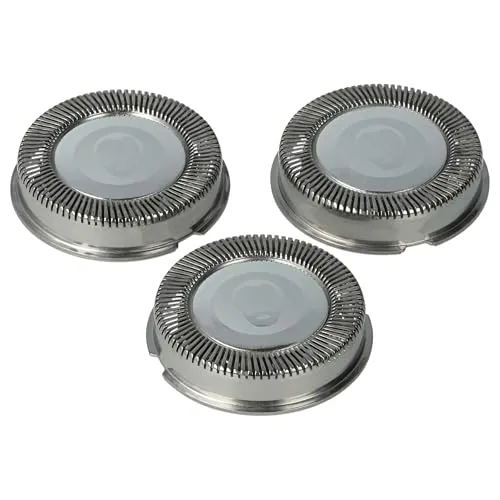 vhbw 3x Ersatz-Scherköpfe kompatibel mit Philips HQ4856, HQ486, HQ4861, HQ4865, HQ4866, HQ487, HQ4870, HQ488, HQ4885, HQ489, HQ4890, HQ5426, HQ5430, HQ5461 Elektrorasierer, Silber