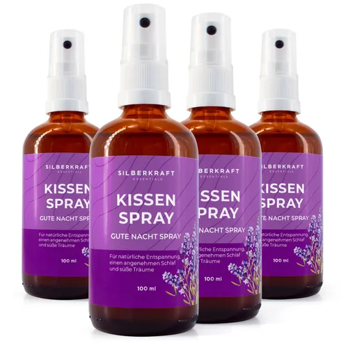 SILBERKRAFT Lavendelspray - Erlebe den blumigen Lavendelduft mit unserem natürlichen Lufterfrischer. Ideal für Kissen und Räume, sorgt er für eine entspannende Atmosphäre und ist vegan sowie in Deutschland hergestellt.