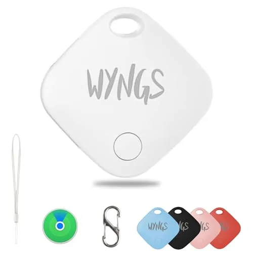 WYNGS Air Tag Schlüsselfinder – Bluetooth Tracker für iPhone, Schlüssel, Taschen & Haustiere – Kompatibel mit Apple 'Wo ist?' App & iOS – Smart GPS Ortung – Weiß