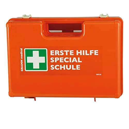 Gramm Medical Verbandkoffer für Schulen, DIN 13 157 + Zusatzausstattung - Robuster Verbandkoffer für Schulen, ausgestattet nach DIN 13 157 mit zusätzlichem Inhalt. Ideal für den mobilen und stationären Einsatz, staub- und wassergeschützt mit individueller Inneneinteilung.