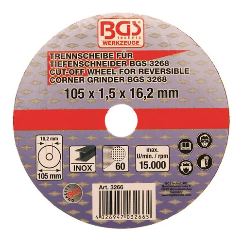 BGS-3266 Trennscheibe für BGS Tiefenschneider 105x1,5x16,2