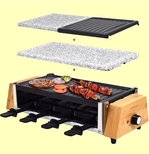Syntrox Germany Murtel 8er 3in1 Raclette Grill Set