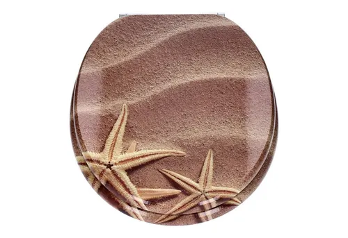 TP WC-Sitz mit Absenk-Automatik und Motiv - WC-Sitz mit Soft-Close-Funktion und robustem Holz-Kern, antibakteriell und wasserabweisend, ideal für komfortable Nutzung bis 120 kg, einfache Montage und universell passend für handelsübliche WC-Becken.