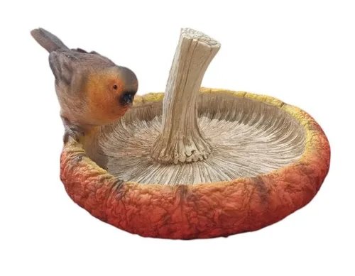 Figur Vogeltränke orange 11 x 23 x 19 cm bunt Vogeltränke