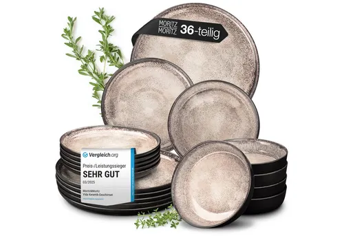 MoritzundMoritz Tafelservice Vida in beige von Moritz & Moritz