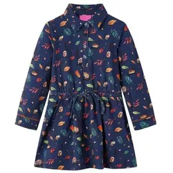 Kinderkleid mit Langen Ärmeln Marineblau 128