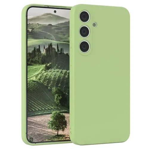 EAZY CASE - Silikonhülle für Galaxy S24 Plus Hülle Silikon Case Grün weich stoßfeste Handyhülle Schutzhülle mit Kameraschutz Dünn Premium Schutz Cover TPU Phone Bumper in Pastell Hellgrün Matt