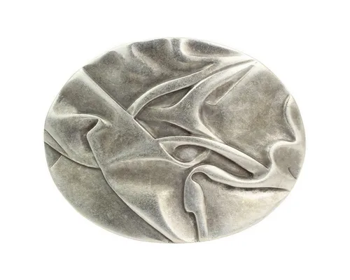 BELTINGER Gürtelschnalle Welle 40mm in silber von BELTINGER