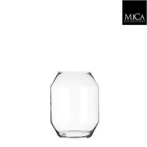 Mica Glasvase Dali transparent 25 x Ø 19 cm - Deko-Accessoires, stilvolle Glasvase mit elegantem Design, perfekt für Blumenarrangements oder als Dekorationselement in jedem Raum.