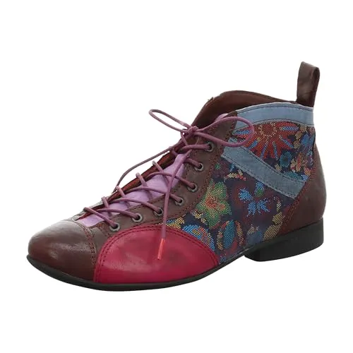 Think! Guad2 Damen Stiefel, Größe 38 EU - Wanderschuhe mit wechselbarem Korkfußbett und schnürbarem Design, ideal für komfortables und gesundes Gehen.