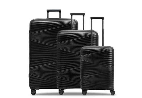 Pactastic Trolleyset Collection 02 – 3-teilig mit 4 Rollen - Koffer Set aus robustem Polypropylen mit 4 leichtlaufenden Rollen und Wäschefach für optimale Organisation auf Reisen. Ideal für jeden Reisenden!