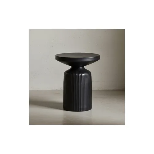 Eleganter Beistelltisch Schwarz, rund | Kadima Design - Modernes Design aus pulverbeschichtetem Aluminium, ideal für Wohnzimmer oder Büro. Belastbar bis 10 kg, perfekt für stilvolle Akzente.