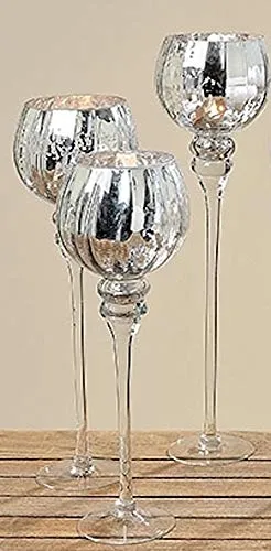 Boltze Windlicht Manou 3 TLG - Glas matt oder glänzend - 3-teiliges Windlicht-Set aus lackiertem Glas, ideal als Deko-Element oder Geschenk. Verleiht jedem Raum einen zauberhaften Akzent und kann auch als kleine Vasen genutzt werden.