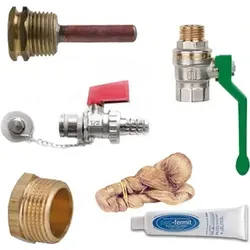 Brauchwasserspeicher Anschluss-Set Messing 12-teilig