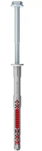 fischer DuoXpand 10 x 100 FUS - hochwertiger Universaldübel mit Sechskantschraube, flexibler Einsatz und starker Halt in porösen Baustoffen, 50 Stück