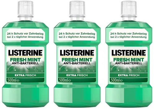 ✅ Listerine Fresh Mint Mundspülung Anti Bakteriell Extra Frisch 3x 500ml ✅
