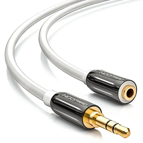 deleyCON 5m Stereo Audio Verlängerungskabel 3,5mm AUX von deleyCON