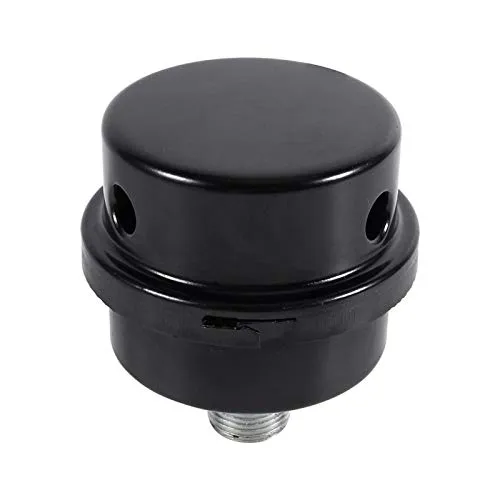 Luftkompressor Filter, Luftkompressor Schalldämpfer Gewinde schwarz Metall Ansaugfilter Schalldämpfer Filter 3/8