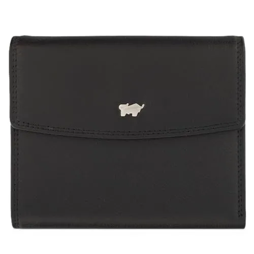 BRAUN BÜFFEL Damen Geldbörse Golf 2.0 - echte Lederqualität, 8 Kartenfächer und praktische Fächeraufteilung in Schwarz