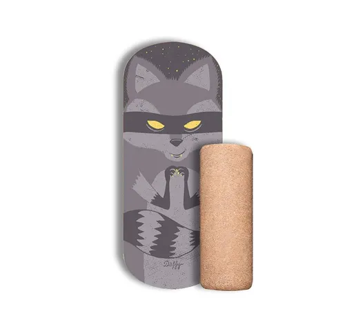 Daffy Boards Balanceboard Kinder Balance Board Set mit Korkrolle - Racoon