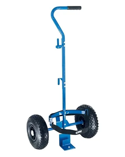 Gas-Trolley GT 89 - Gasflaschen Wagen für 5 kg und 11 kg Gasflaschen - Handwagen für den einfachen Transport von Gasflaschen, mit Sicherheitsvorrichtungen und praktischen Halterungen für Abflammgeräte.