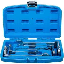 Doppelgelenk-Ratschenring-Maulschlüssel-Satz - 5-teilig - Werkzeug-Sets für schwer zugängliche Stellen, mit abwinkelbaren Köpfen für maximale Flexibilität und präzises Arbeiten.