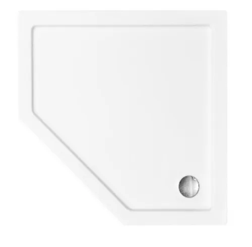 Duschwanne Duschtasse Acryl Fünfeck flach 90 x 90 x 6x3 cm Ablauf Silikon GRATIS