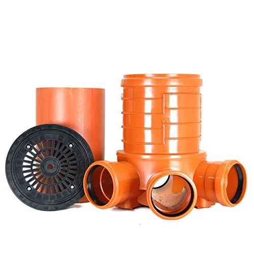 KG Schacht DN300 - Komplett SET - Baudrainagen: Komplettes Set mit Schachtboden, Steigrohr und Deckel, ideal für Abwasseranlagen, belastbar bis 3 Tonnen.