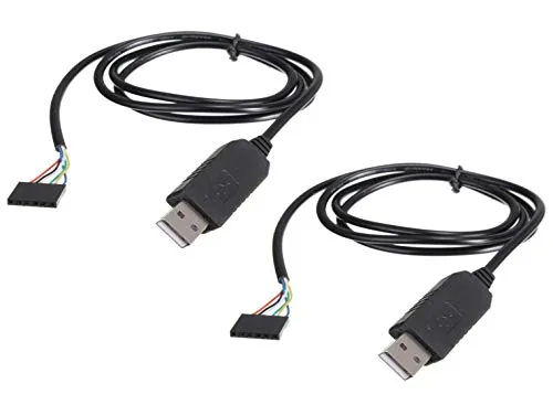 2pcs 6Pin FTDI FT232RL USB To Serial Adapter Module USB TO TTL RS232 Cable
