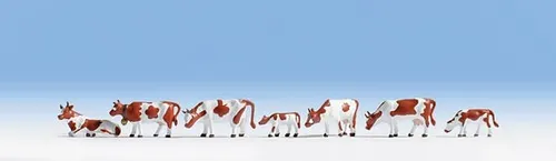 Noch 15723 Kühe, braun-weiß H0 neu OVP