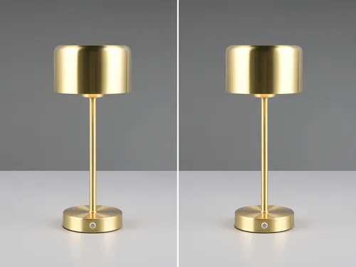 Kabellose LED Akku Tischleuchte 2er SET in gold von Meine Wunschleuchte