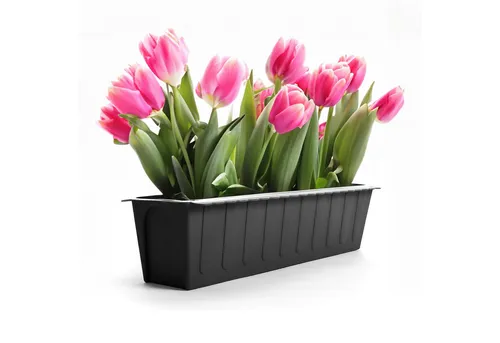 BigDean 10 Stück Paletten Blumenkästen in Anthrazit - Blumenkästen aus UV-stabilem, wetterbeständigem Kunststoff – ideal für individuelle Bepflanzung von Kräutern, Blumen & Pflanzen auf Balkon oder Terrasse.