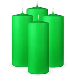 Bestlivings Stumpenkerzen Hellgrün, 16 cm - Hochwertige Stumpenkerzen aus Naturmaterialien für eine saubere, rußfreie Verbrennung. Ideal für stimmungsvolle Dekoration bei jedem Anlass.